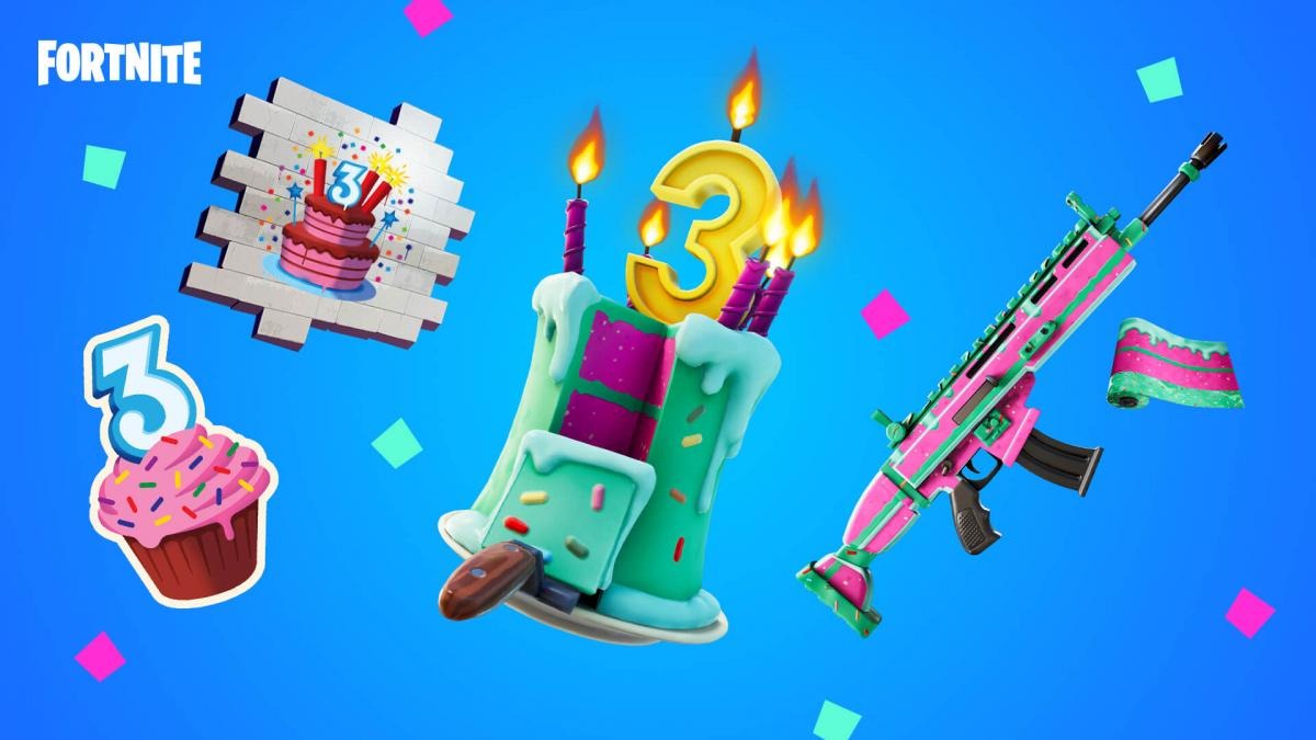 Llegan los desafíos del tercer cumpleaños de Fortnite!
